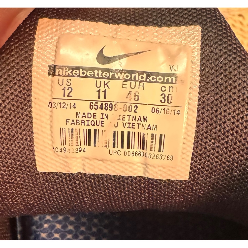 Nike Running Shoes‎ Air Max Cushioned Athletic Sneakers Gray Orange Mens 12 - Picture 4 of 7